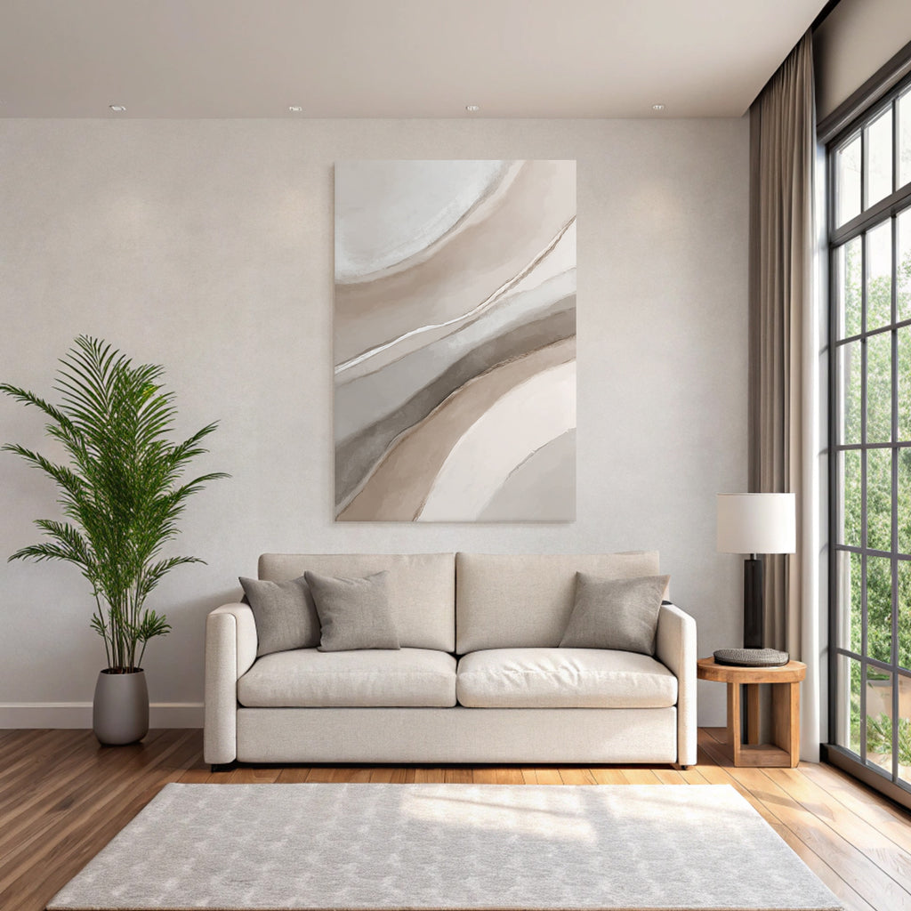 Abstract design Soft curves Neutral colors