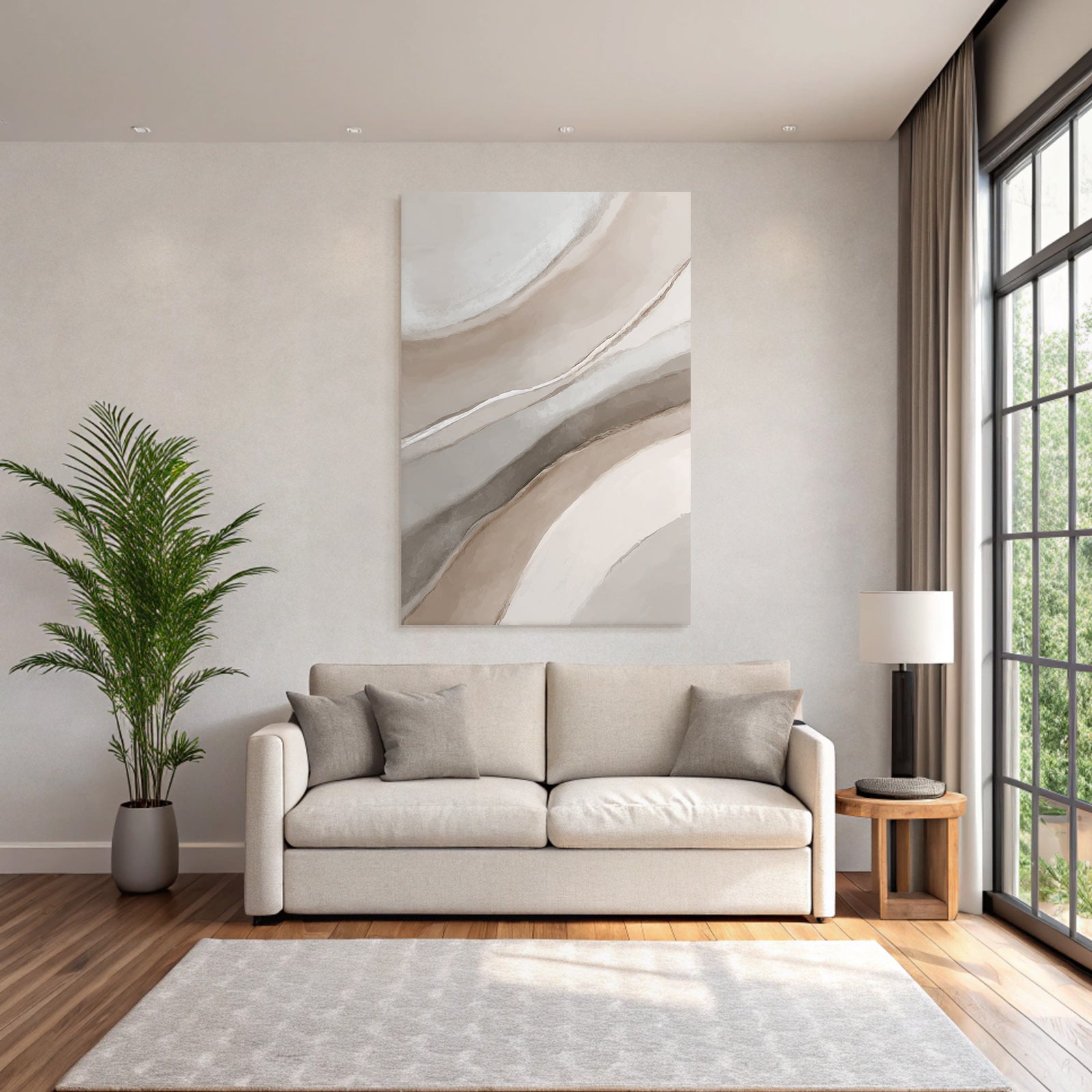 Abstract design Soft curves Neutral colors