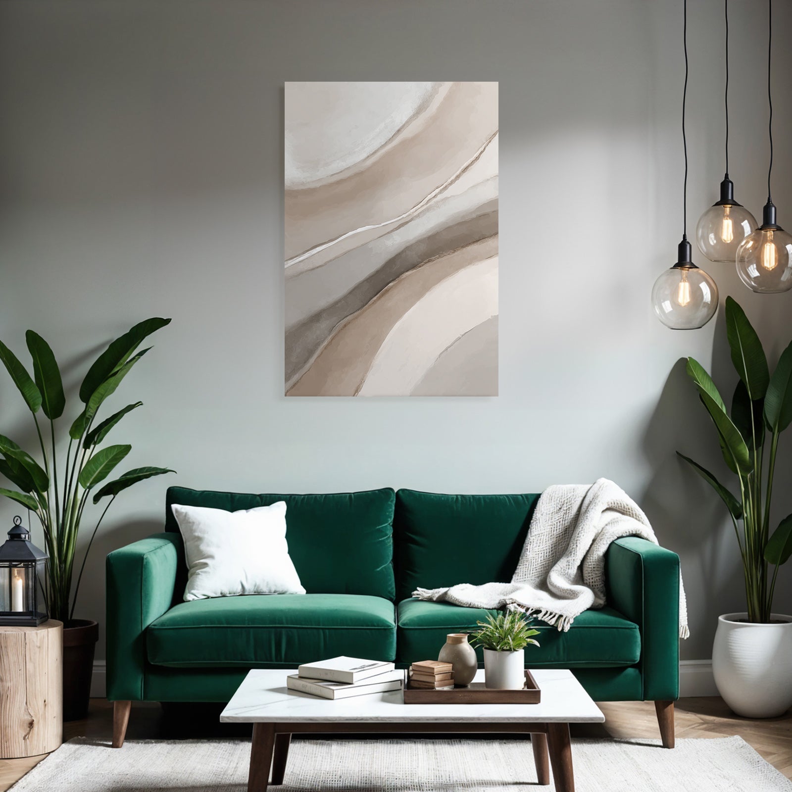 Abstract design Soft curves Neutral colors