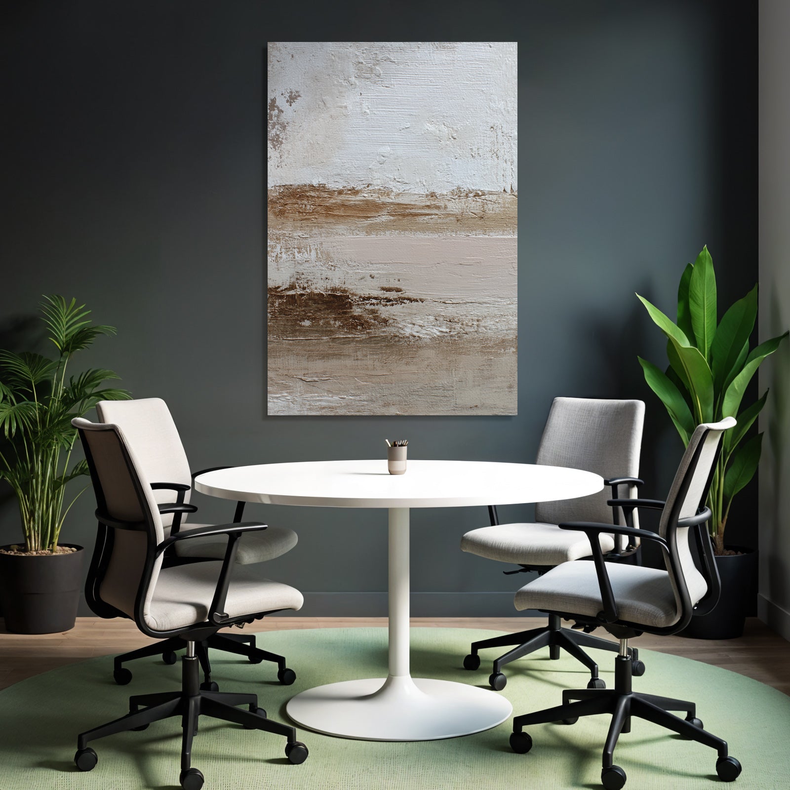 Abstract Art Neutral Colors Structured