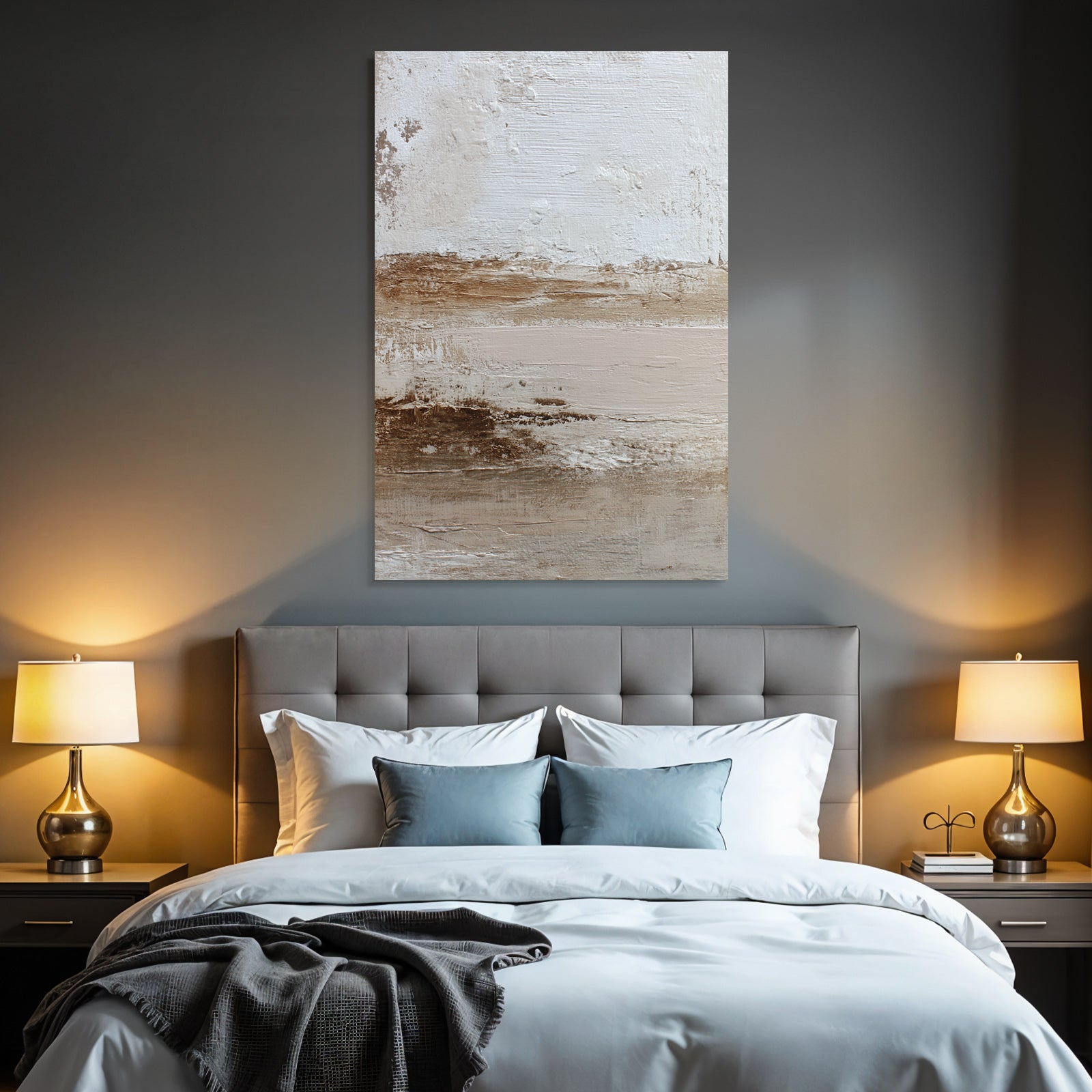 Abstract Art Neutral Colors Structured