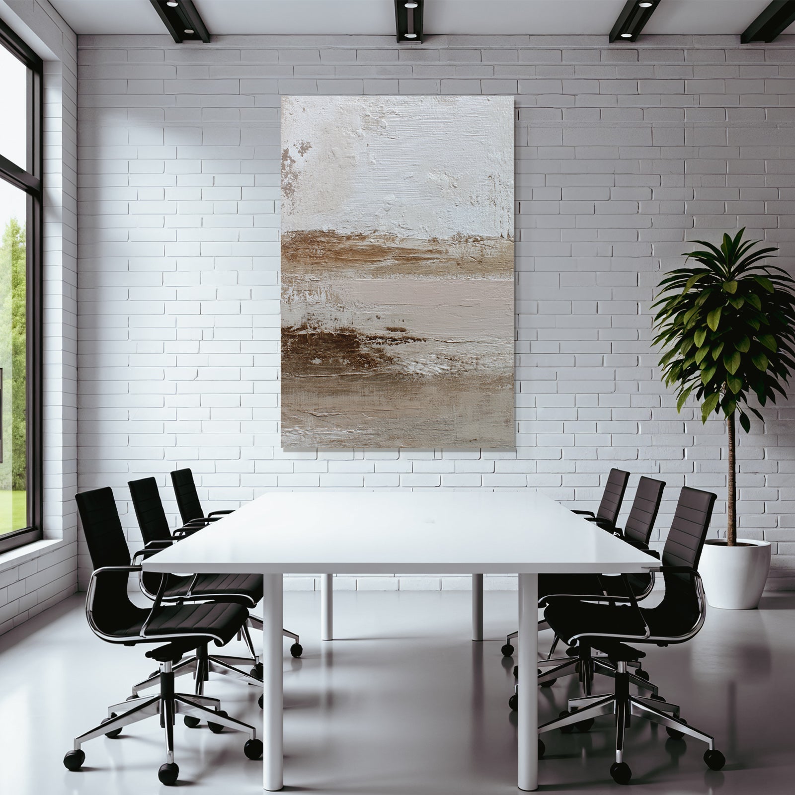 Abstract Art Neutral Colors Structured