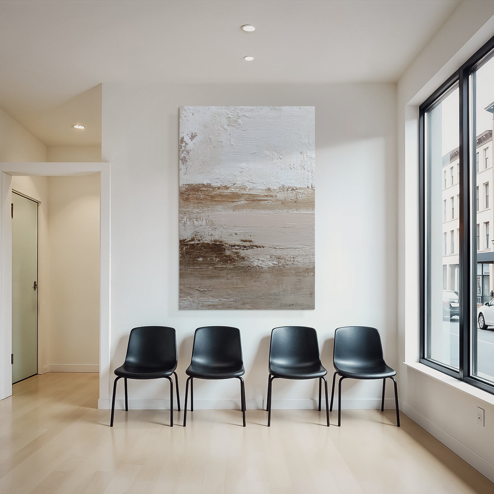 Abstract Art Neutral Colors Structured