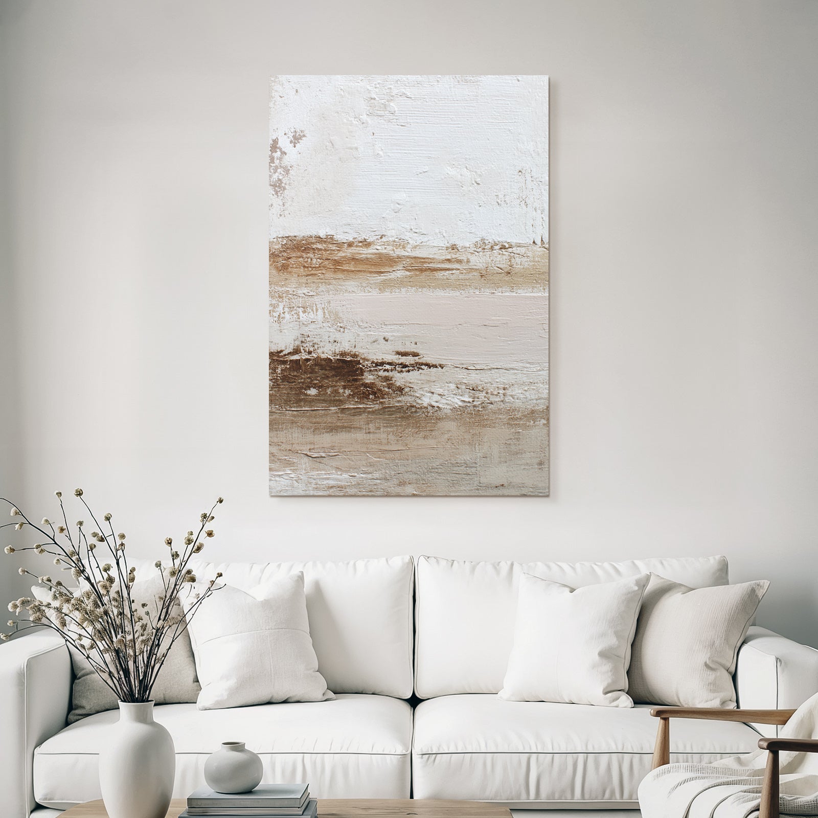 Abstract Art Neutral Colors Structured