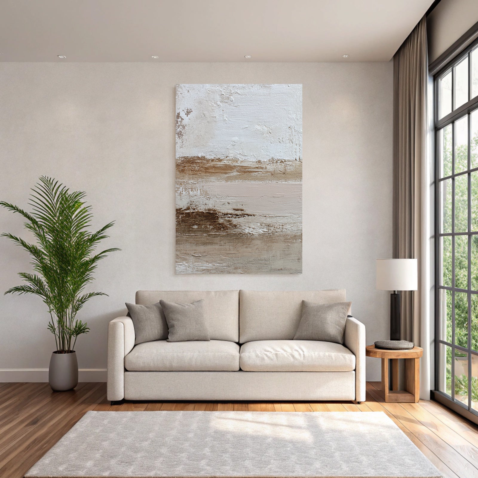 Abstract Art Neutral Colors Structured