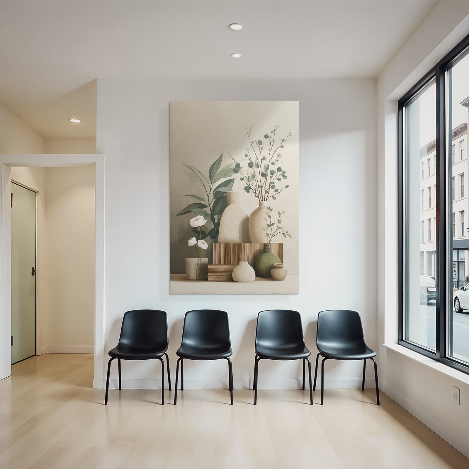 Artistic Vases Plants Flowers Minimalistic Arrangement Aspect Ratio