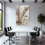 Bamboo Artistic Representation Serene Natural Setting Reflections In Water