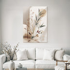 Bamboo Artistic Representation Serene Natural Setting Reflections In Water