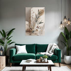 Bamboo Artistic Representation Serene Natural Setting Reflections In Water