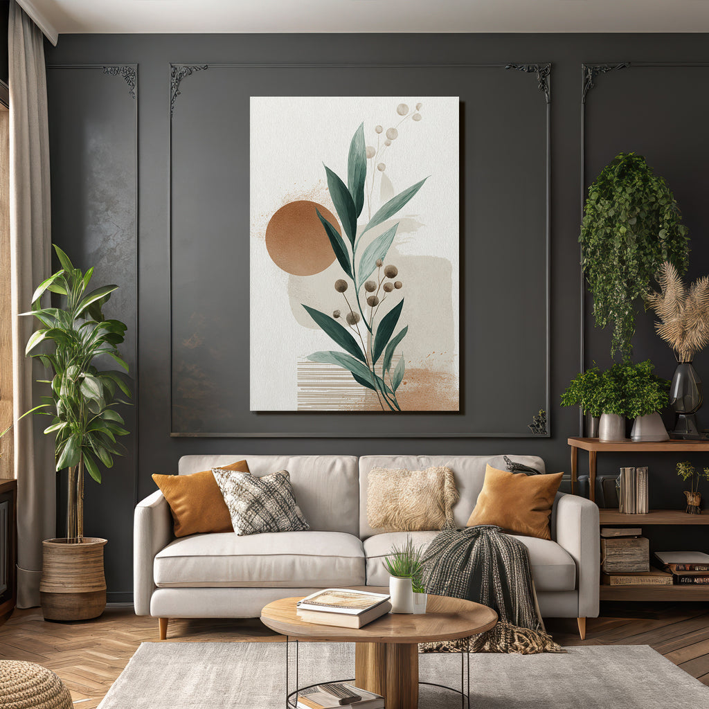 Botanical Graphic Design Neutral Earthy Tones Aspect Ratio