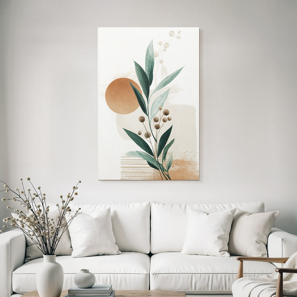 Botanical Graphic Design Neutral Earthy Tones Aspect Ratio
