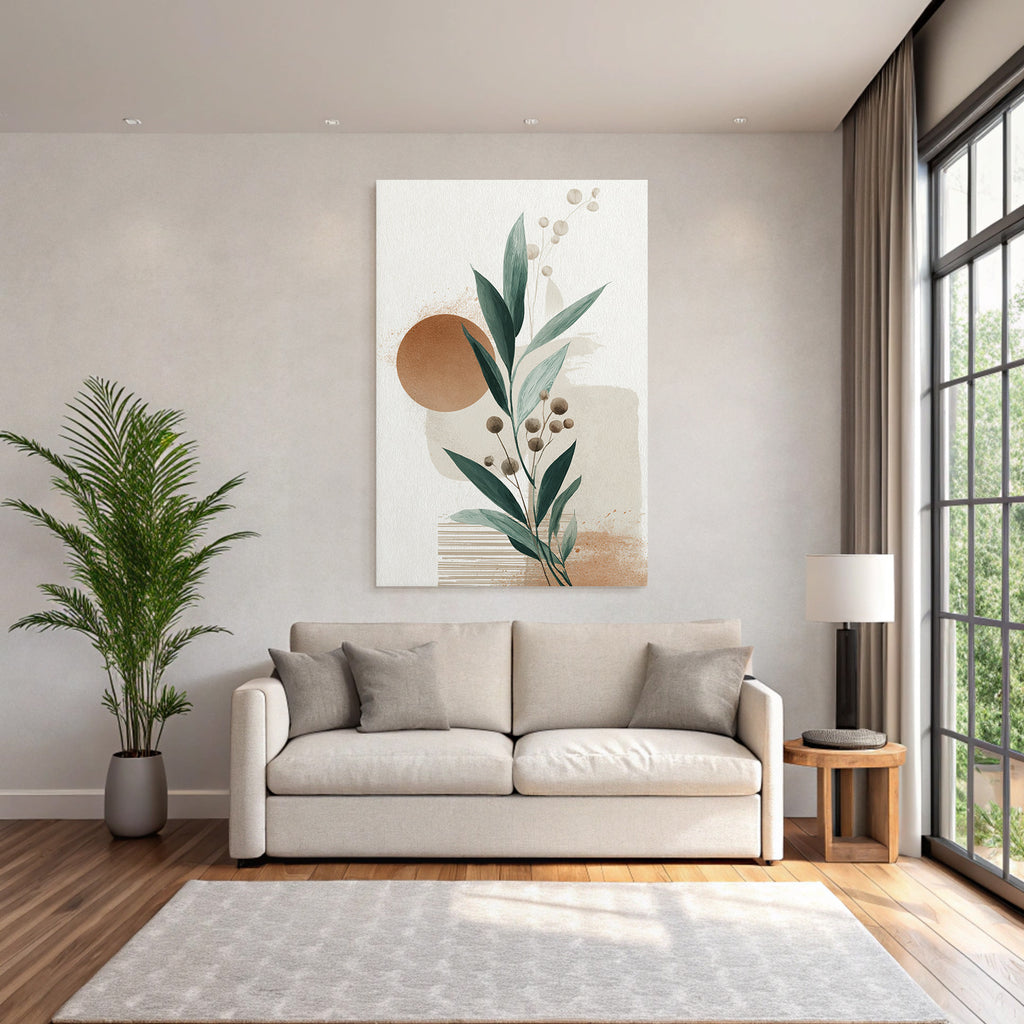 Botanical Graphic Design Neutral Earthy Tones Aspect Ratio