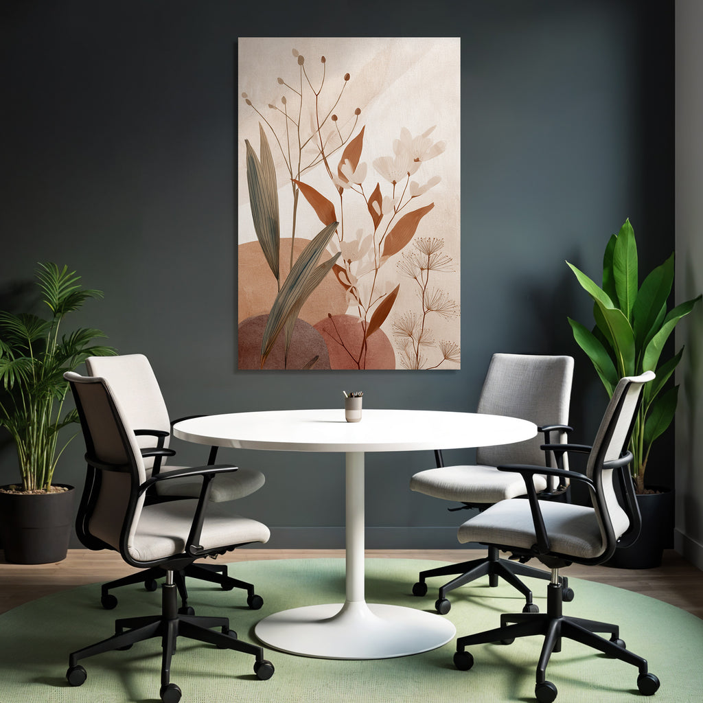 Botanical Illustration Muted Plants Flowers Abstract Texture Aspect Ratio