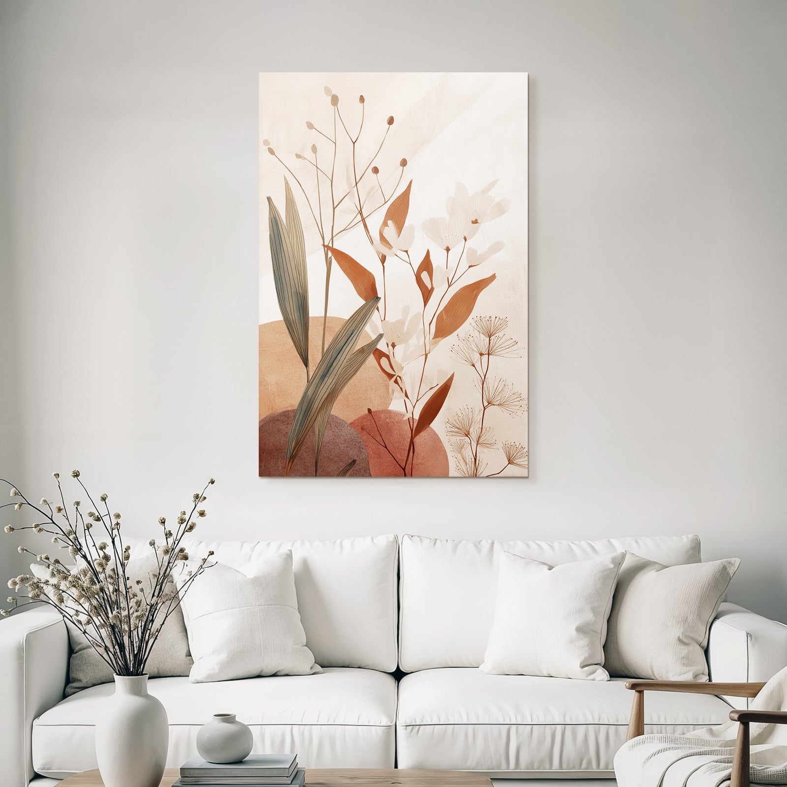 Botanical Illustration Muted Plants Flowers Abstract Texture Aspect Ratio