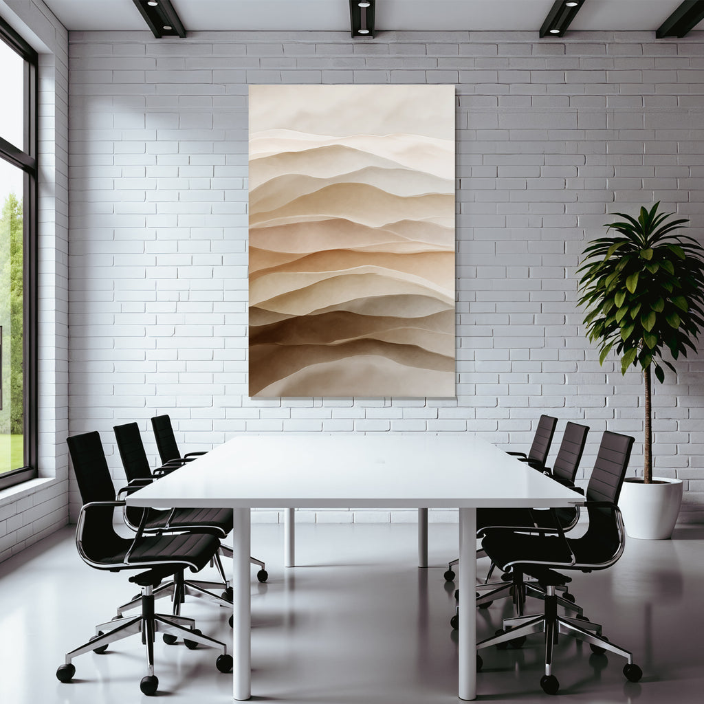 Schichten Wellen Beige Creme