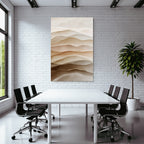 Schichten Wellen Beige Creme