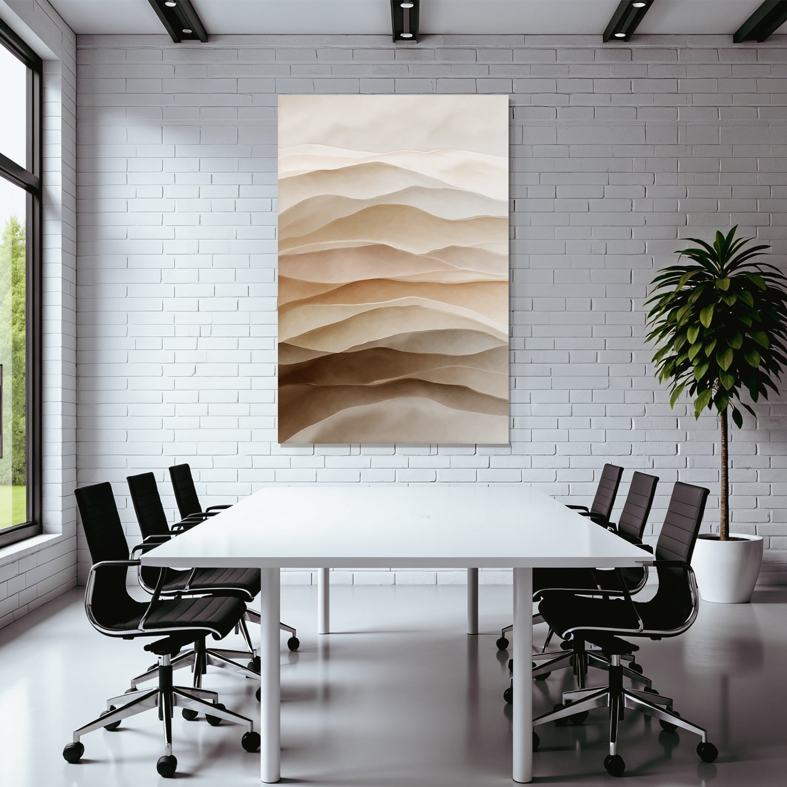 Schichten Wellen Beige Creme
