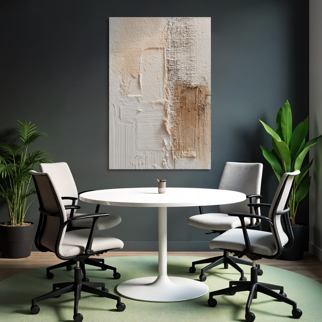 Strukturierte Oberflaeche Beige Weiss Schichten