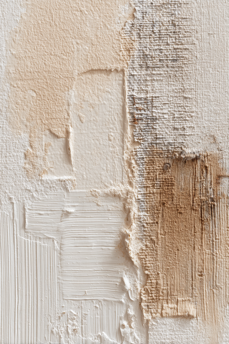 Strukturierte Oberflaeche Beige Weiss Schichten | Japandi | Einrichtungsstile