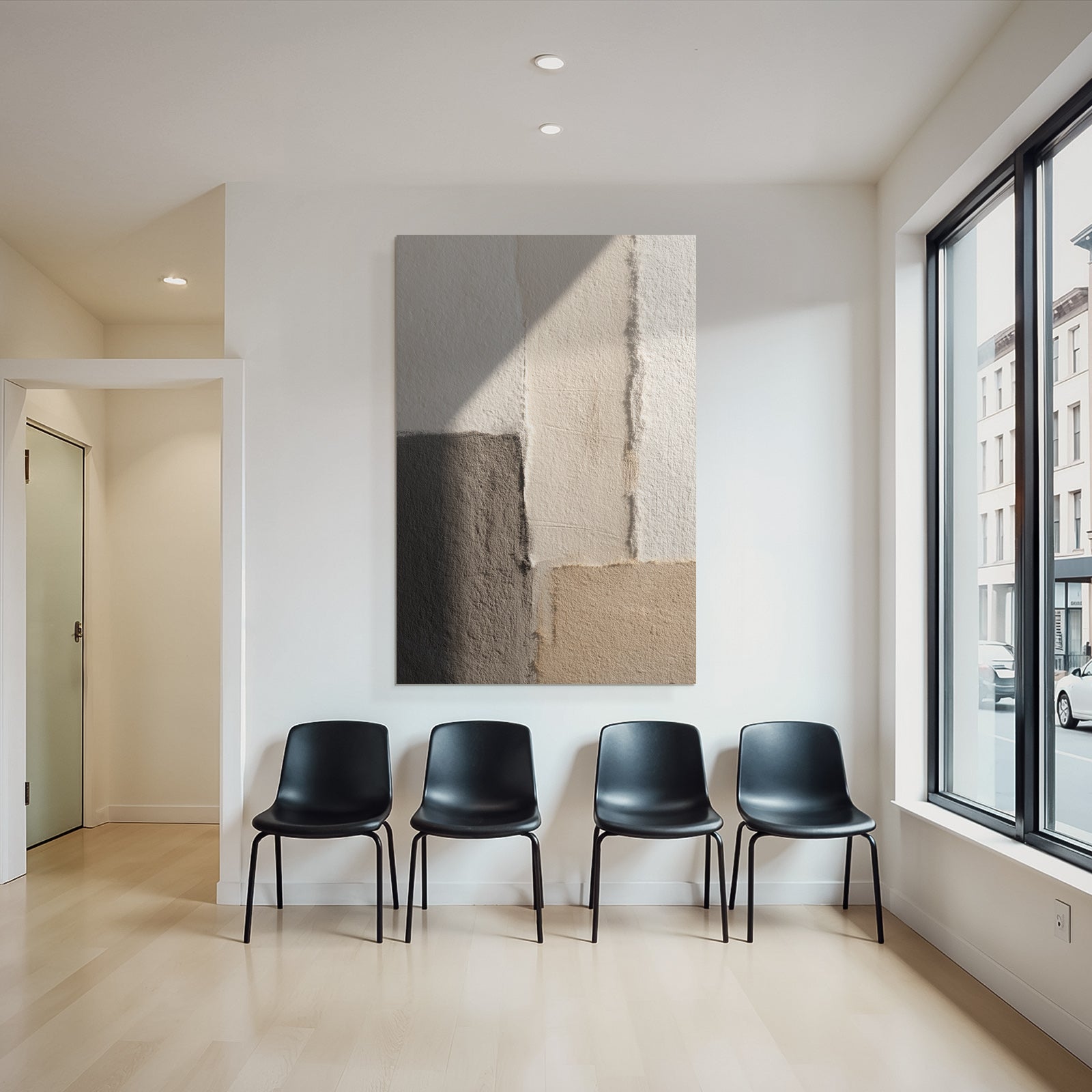 Texturierte Wand Mit Bunten Abschnitten Farbpalette Designkonzept