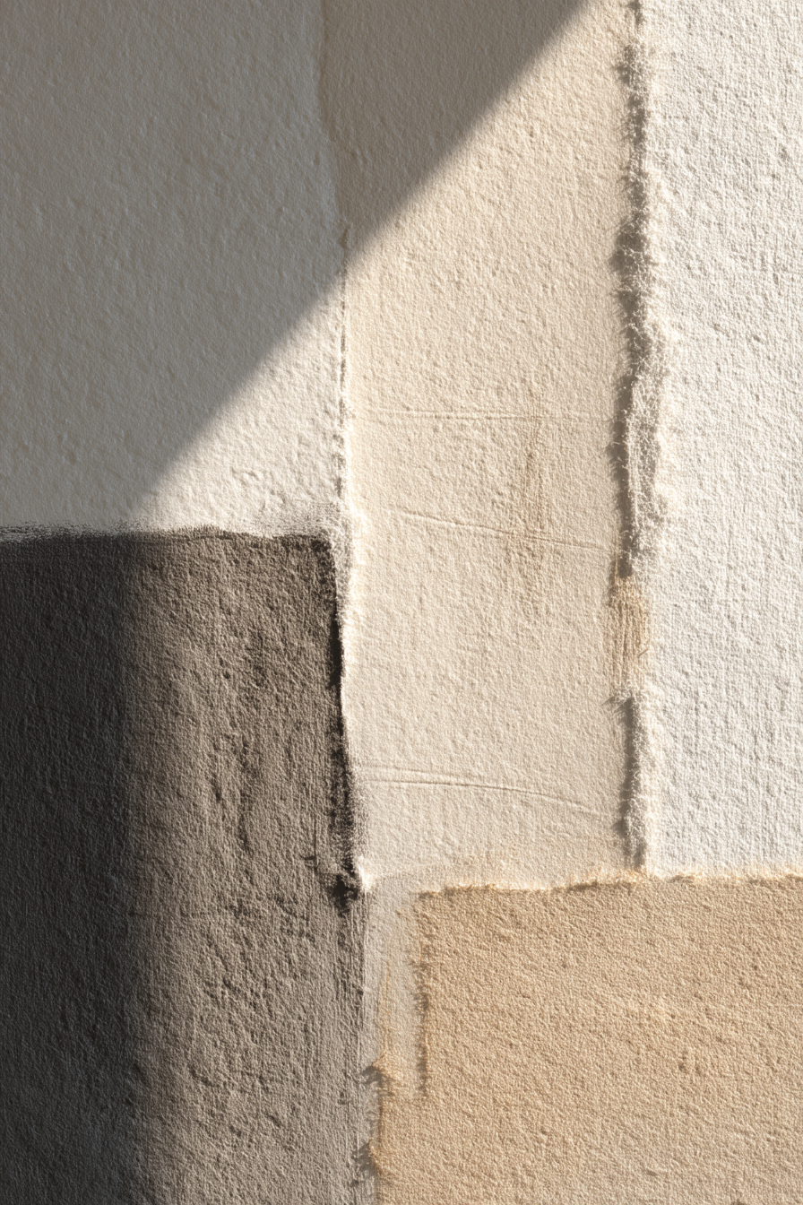 Texturierte Wand Mit Bunten Abschnitten Farbpalette Designkonzept | Japandi | Einrichtungsstile