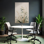 Watercolor Plants Green Beigeb Ackground