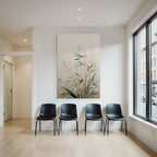 Watercolor Plants Green Beigeb Ackground