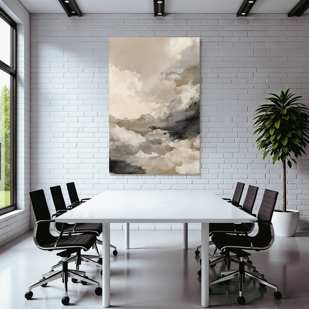 Wolkenillustration In Aquarell Bemalte Himmelszenen In Sanften Farben