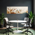 Abstract Botanical Shapes Earthy Tones Modern Aesthetic Aspect Ratio