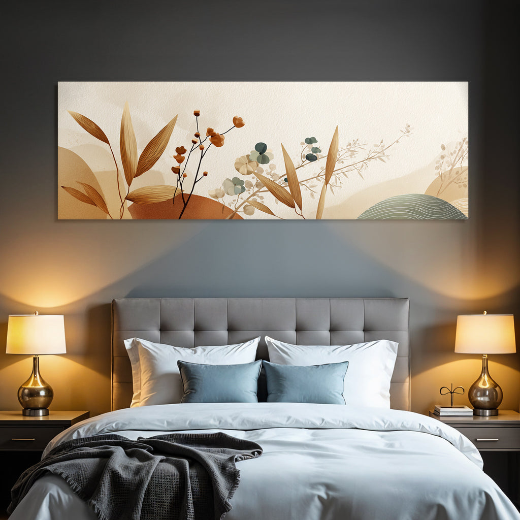 Abstract Botanical Shapes Earthy Tones Modern Aesthetic Aspect Ratio