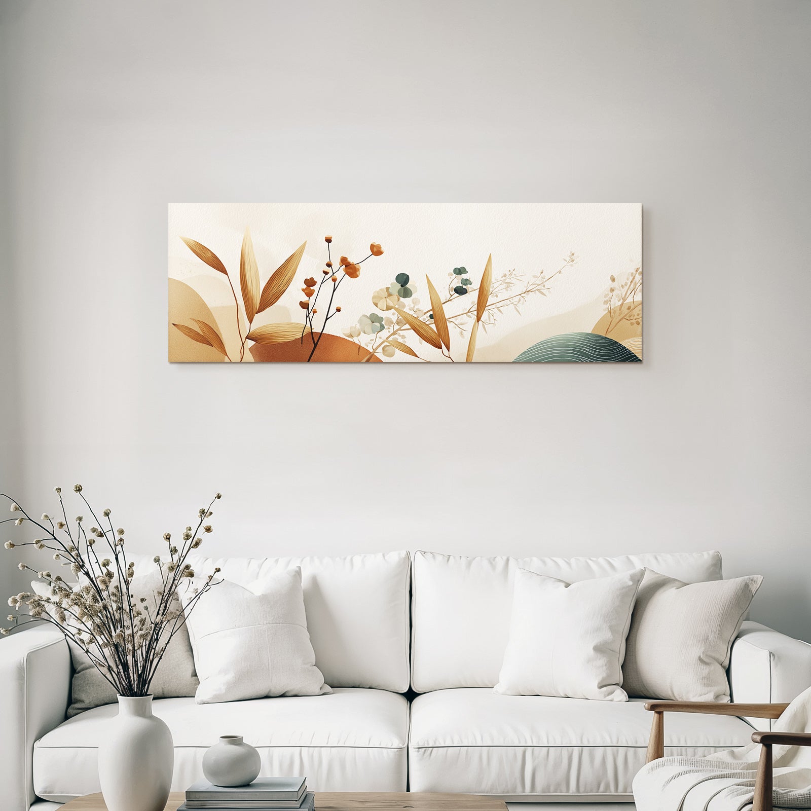Abstract Botanical Shapes Earthy Tones Modern Aesthetic Aspect Ratio