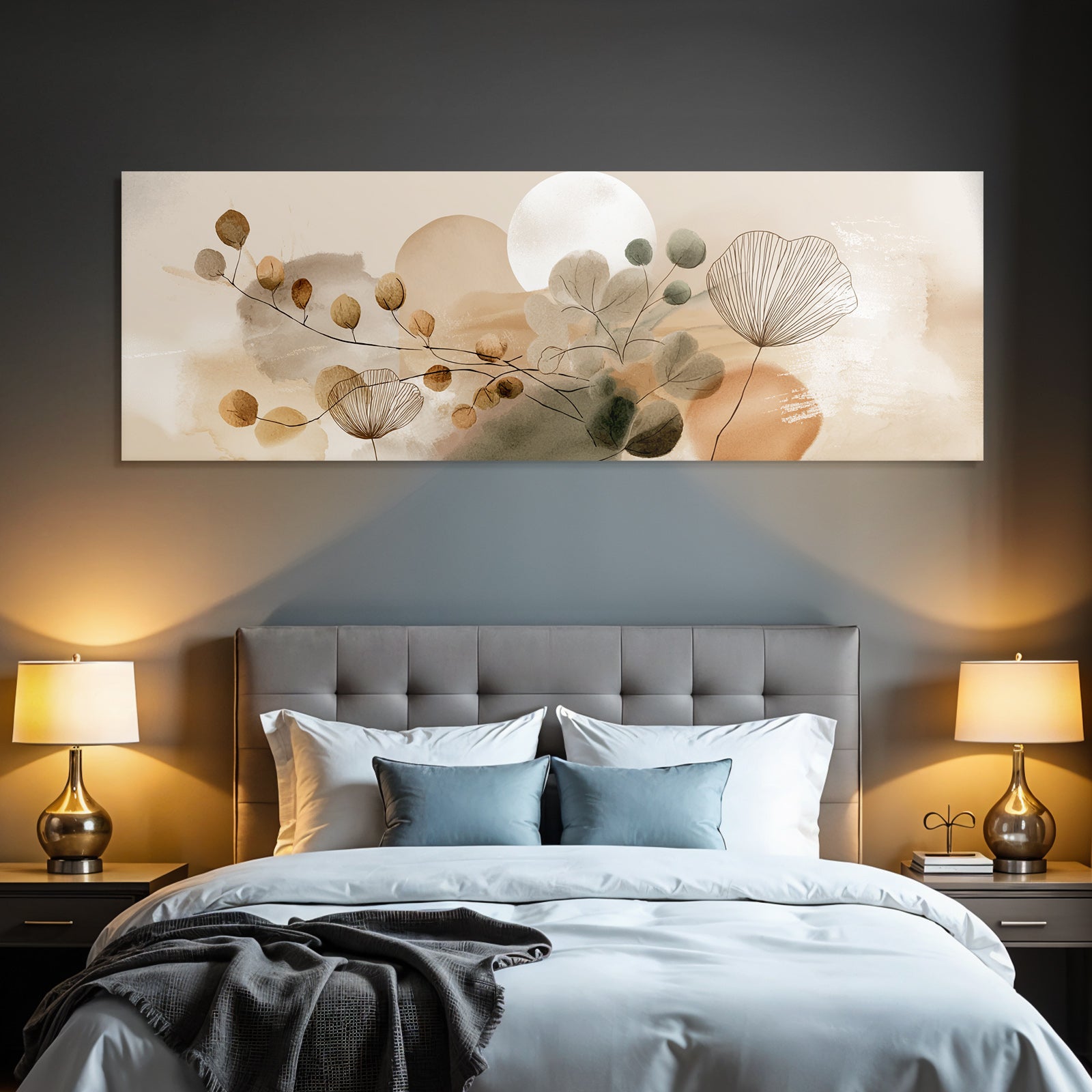Abstract Botanical Shapes Muted Tones Ratio