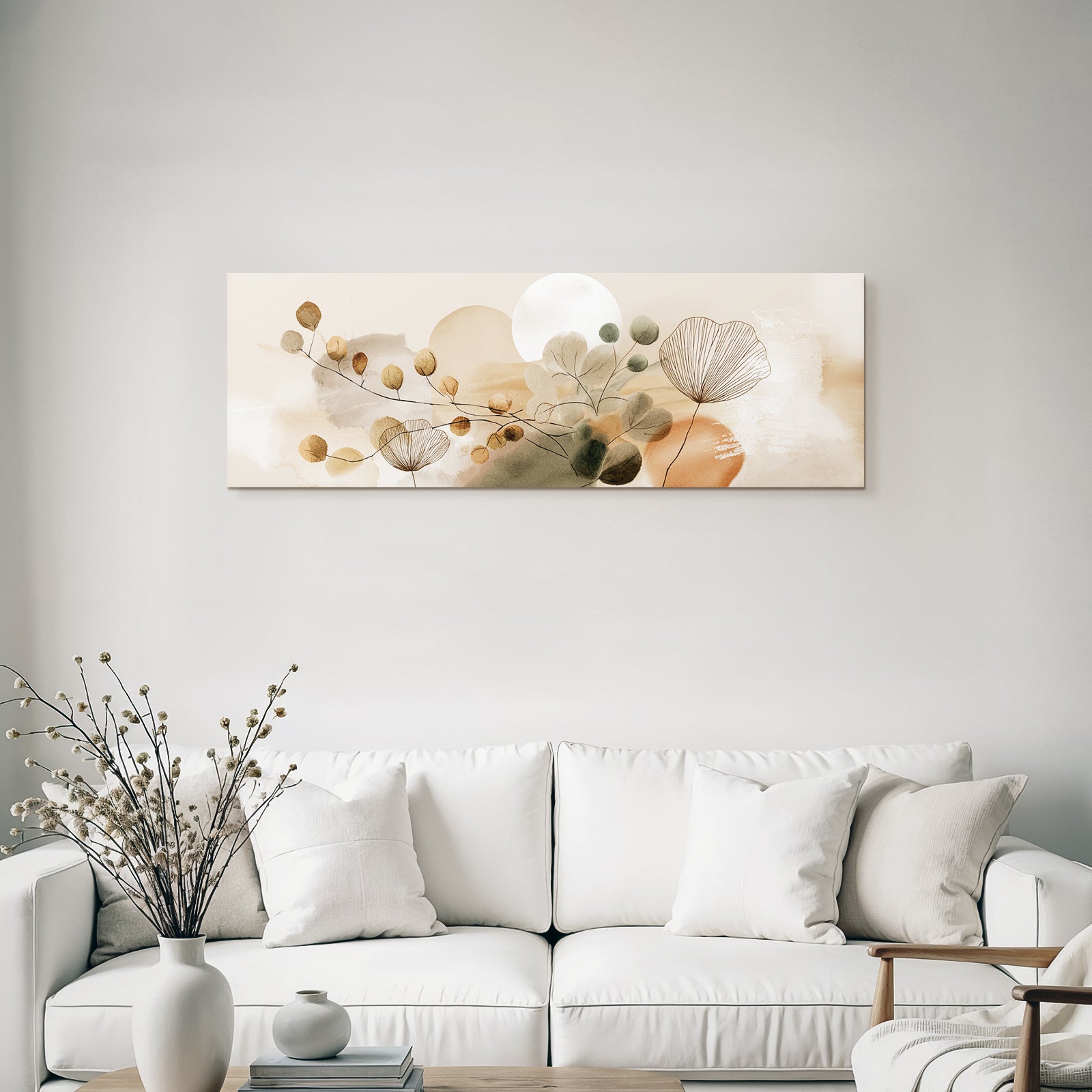 Abstract Botanical Shapes Muted Tones Ratio