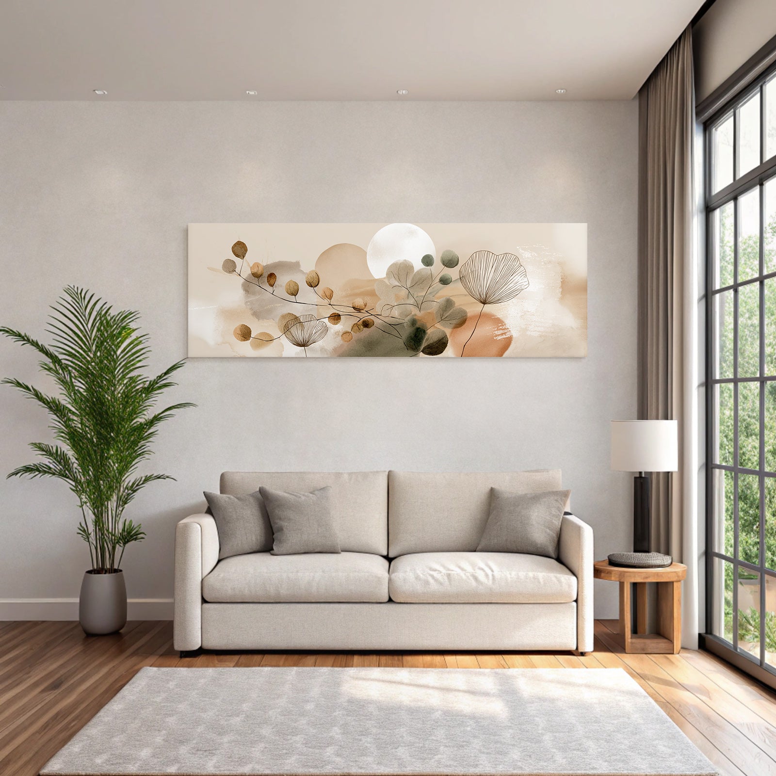 Abstract Botanical Shapes Muted Tones Ratio