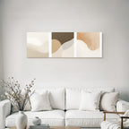 Abstract Designs Three Panels Neutral Earthy Tones