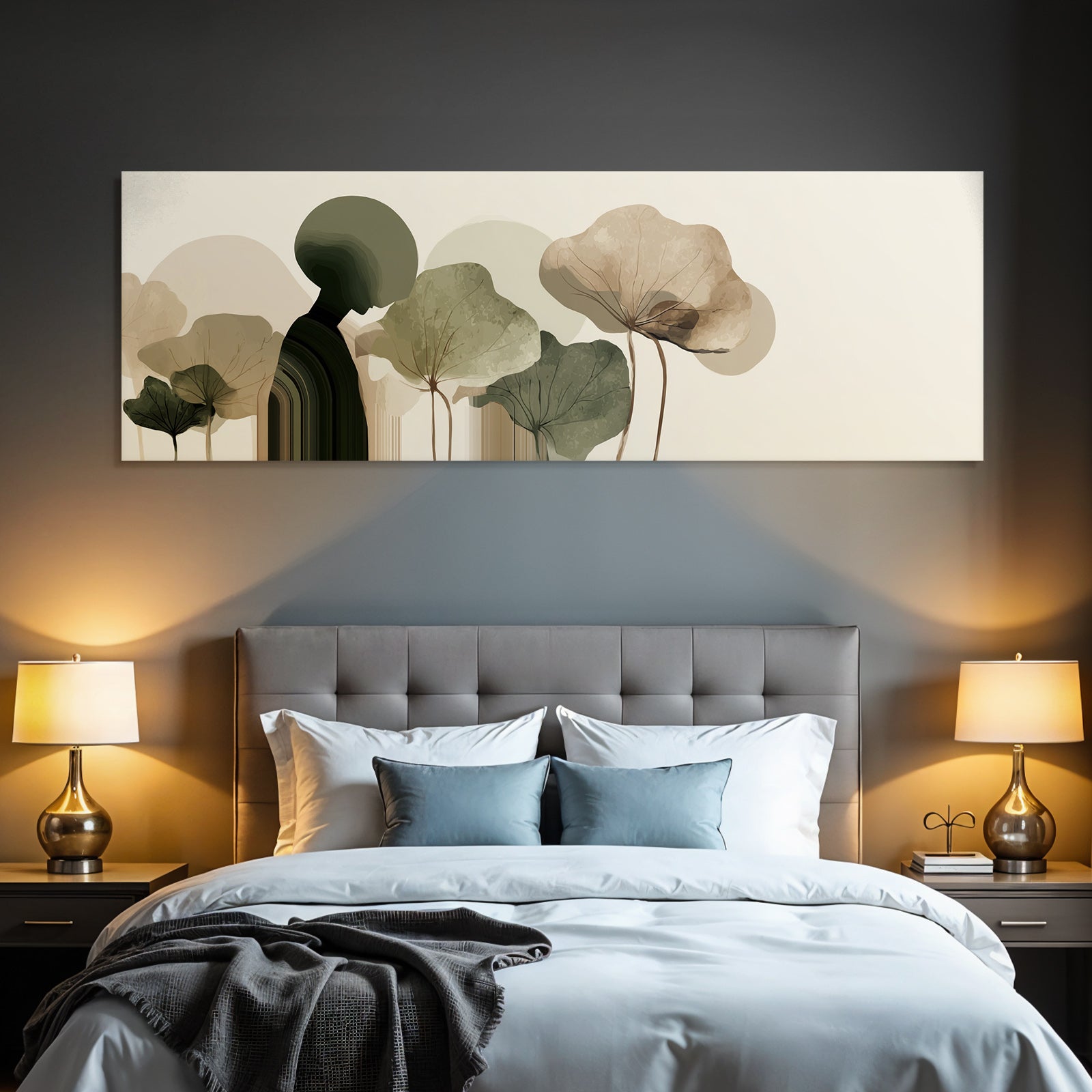Abstract Figure Leaves Circles Nature Contemplation Illustration