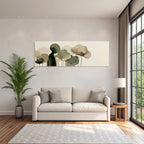 Abstract Figure Leaves Circles Nature Contemplation Illustration