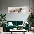 Abstract Painting Muted Colors Brushstrokes Shapes