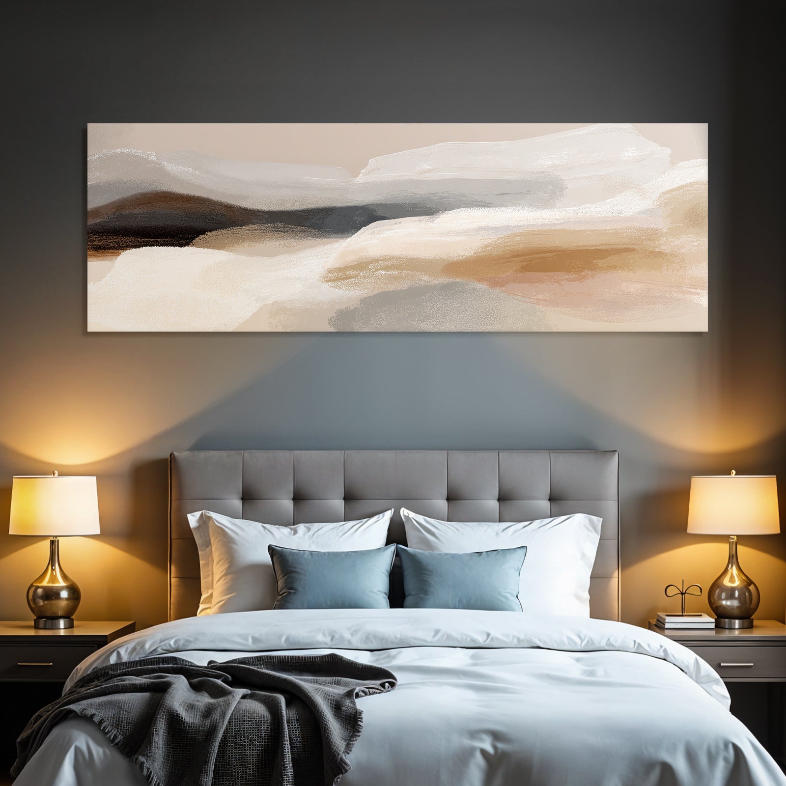 Abstract Painting Soft Colors Natural Shapes