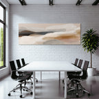Abstract Painting Soft Colors Natural Shapes