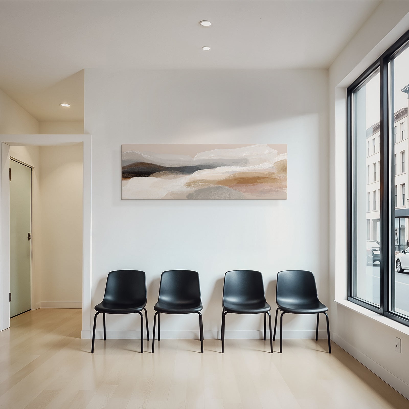 Abstract Painting Soft Colors Natural Shapes