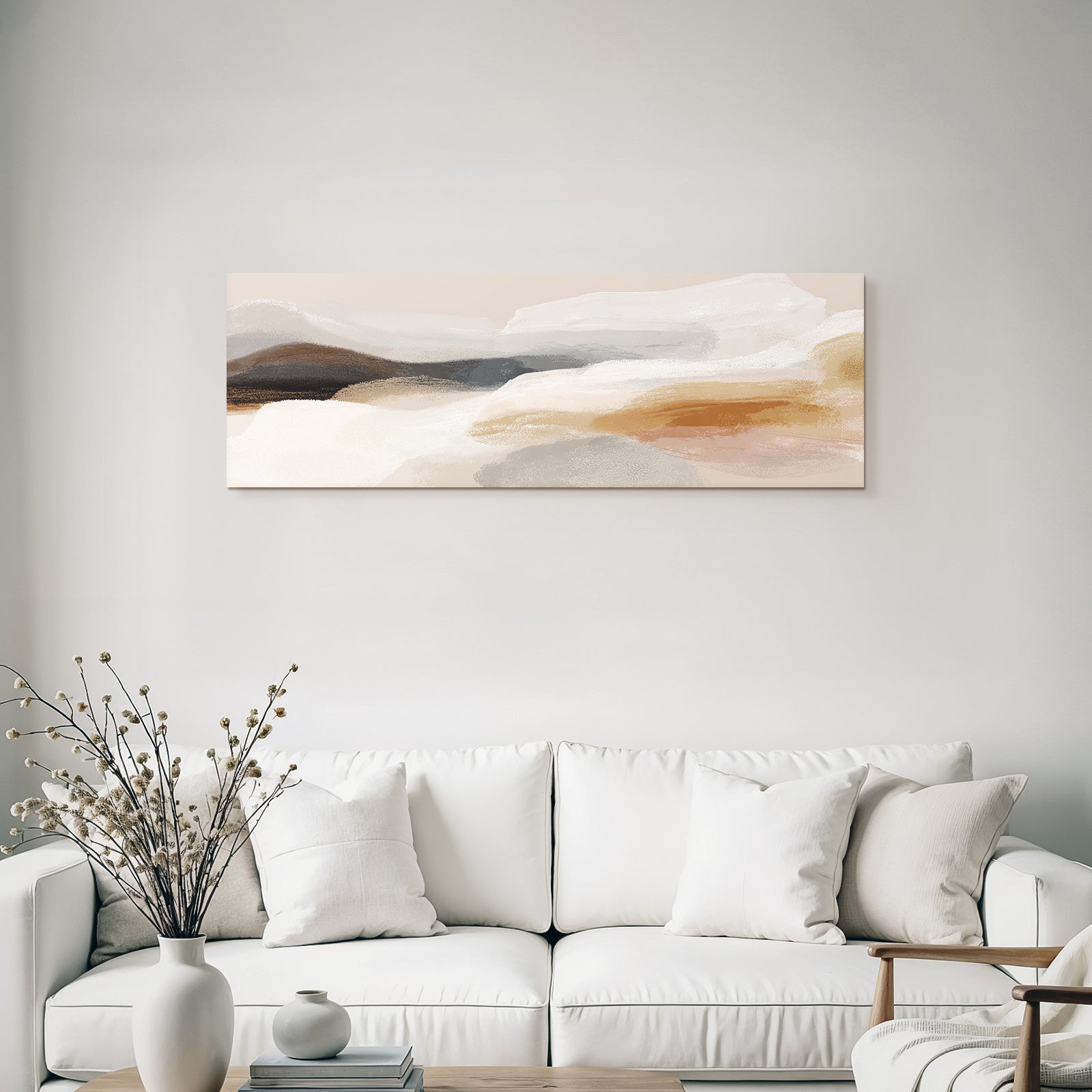 Abstract Painting Soft Colors Natural Shapes