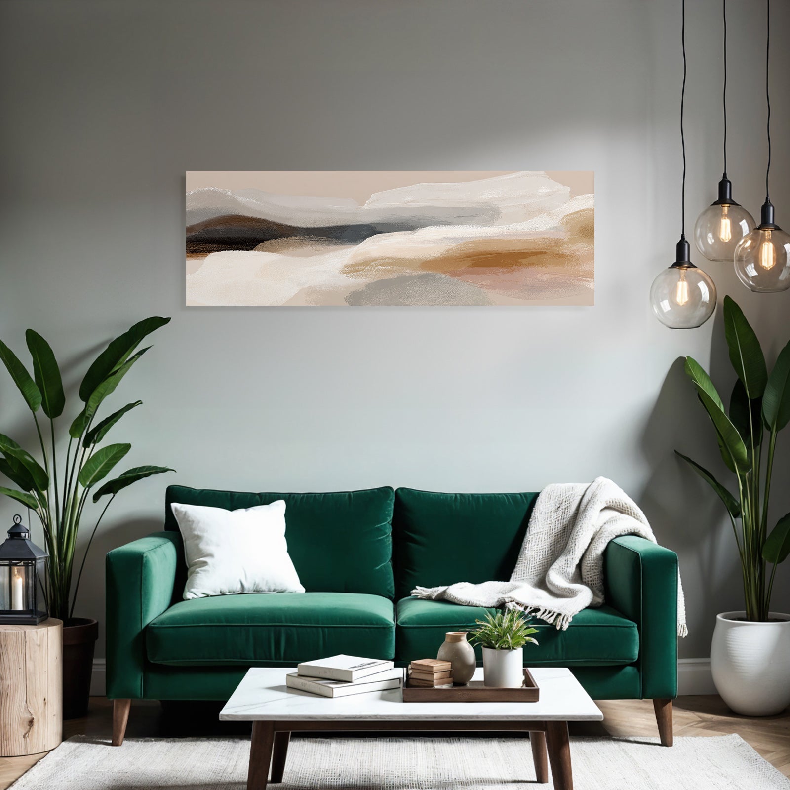 Abstract Painting Soft Colors Natural Shapes