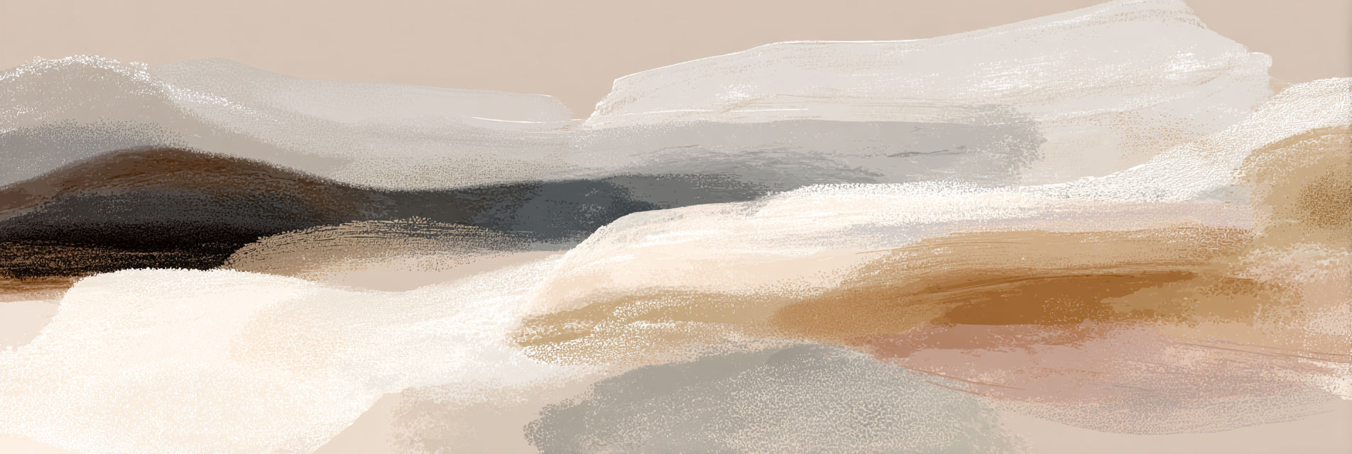 Abstract Painting Soft Colors Natural Shapes | Japandi | Einrichtungsstile