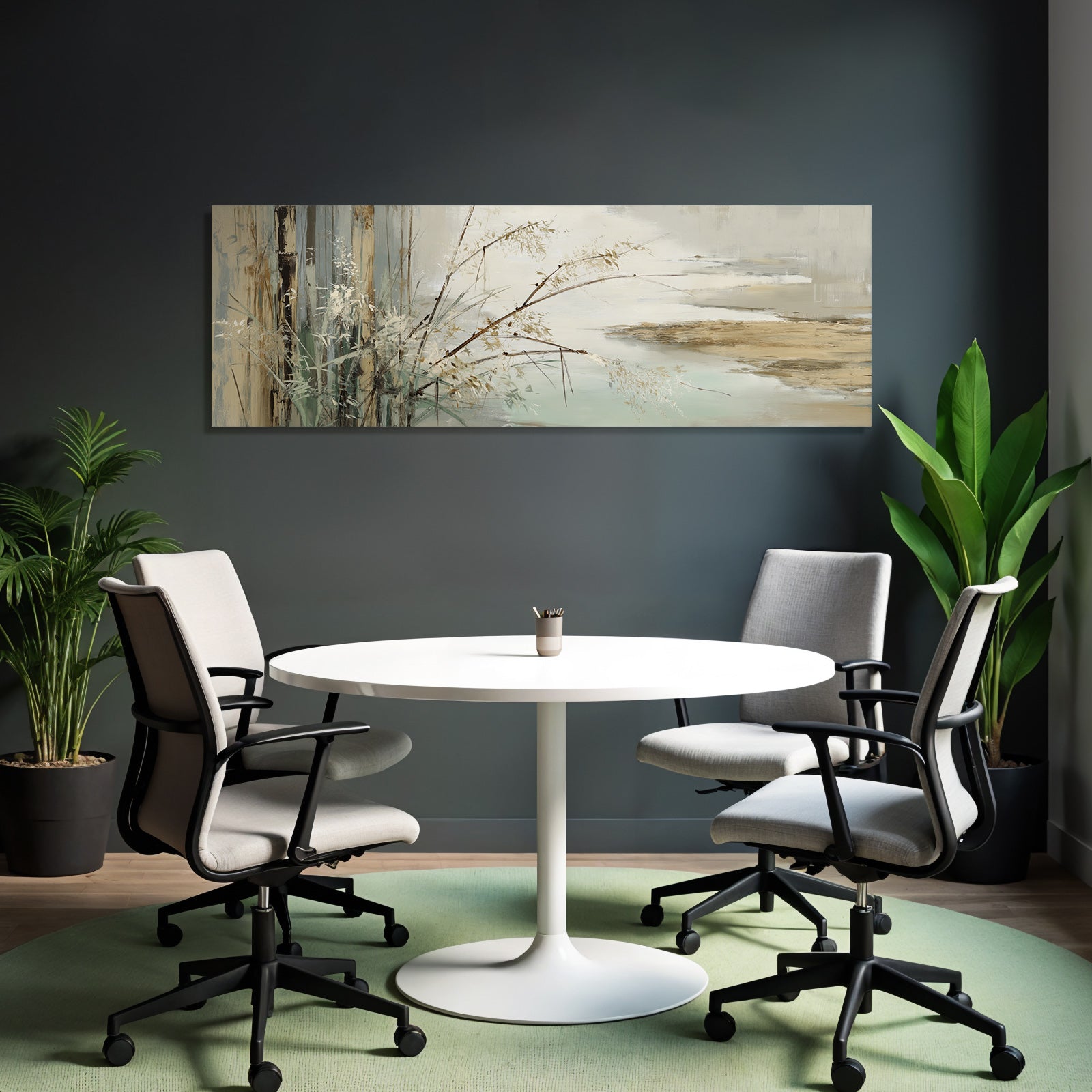 Abstract Plant Landscape Impressionistic Artwork Wide Aspect Ratio