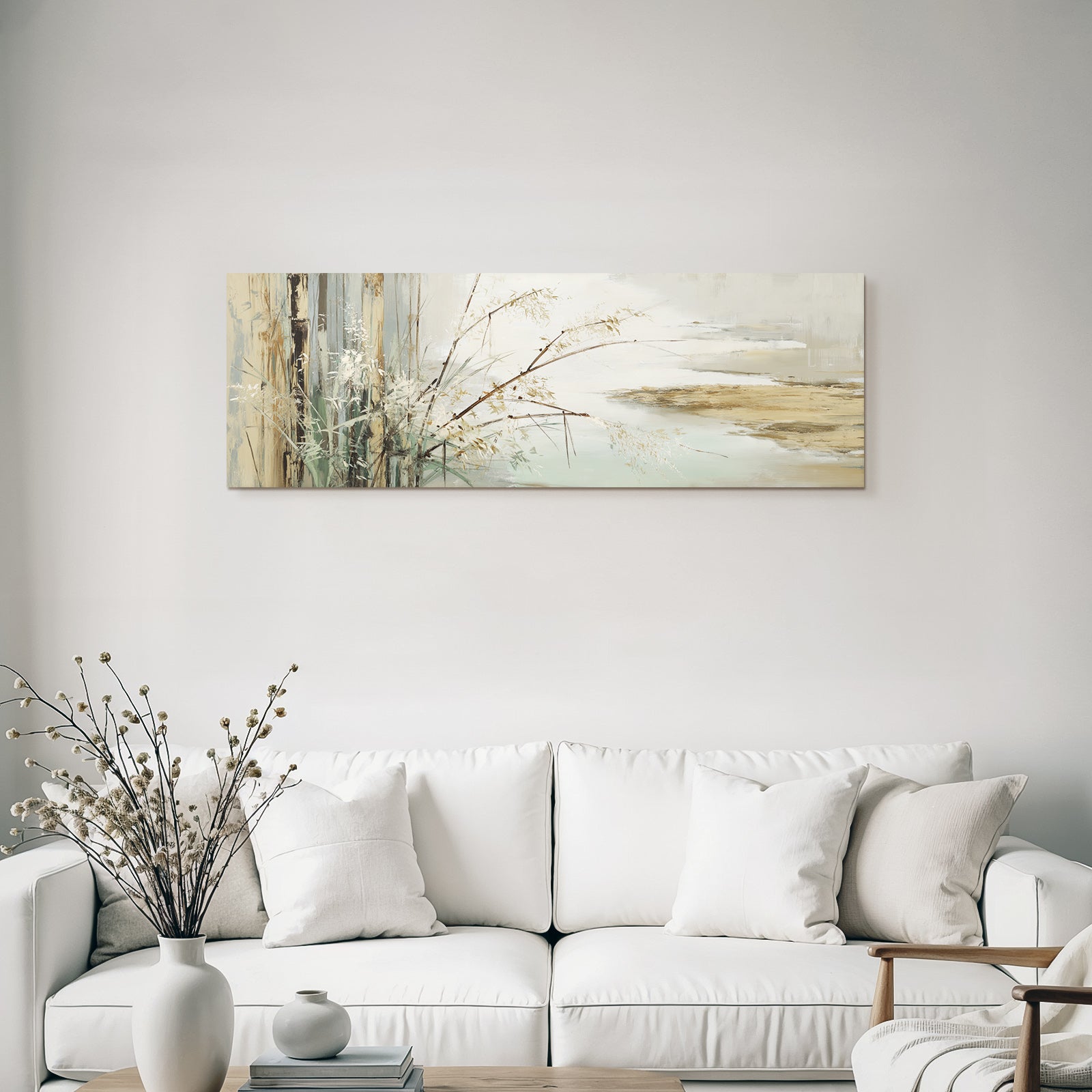Abstract Plant Landscape Impressionistic Artwork Wide Aspect Ratio