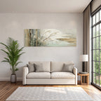 Abstract Plant Landscape Impressionistic Artwork Wide Aspect Ratio