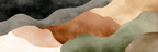 Abstract Watercolor Shapes Earthy Tones Smooth Flowing Lines Soothing Design | Japandi | Einrichtungsstile