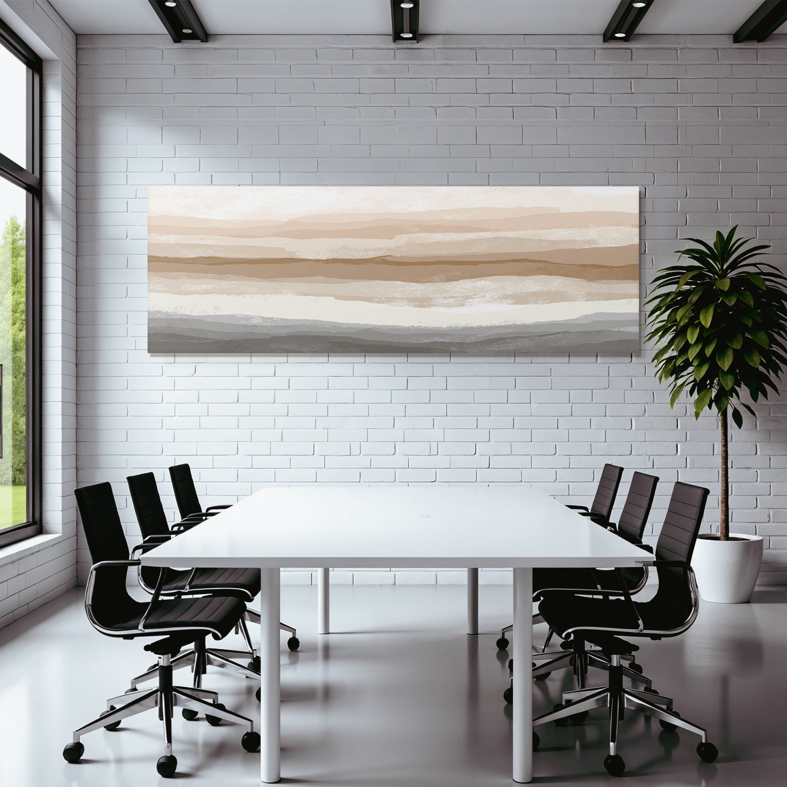Abstracte Artwork In Erdtoenen