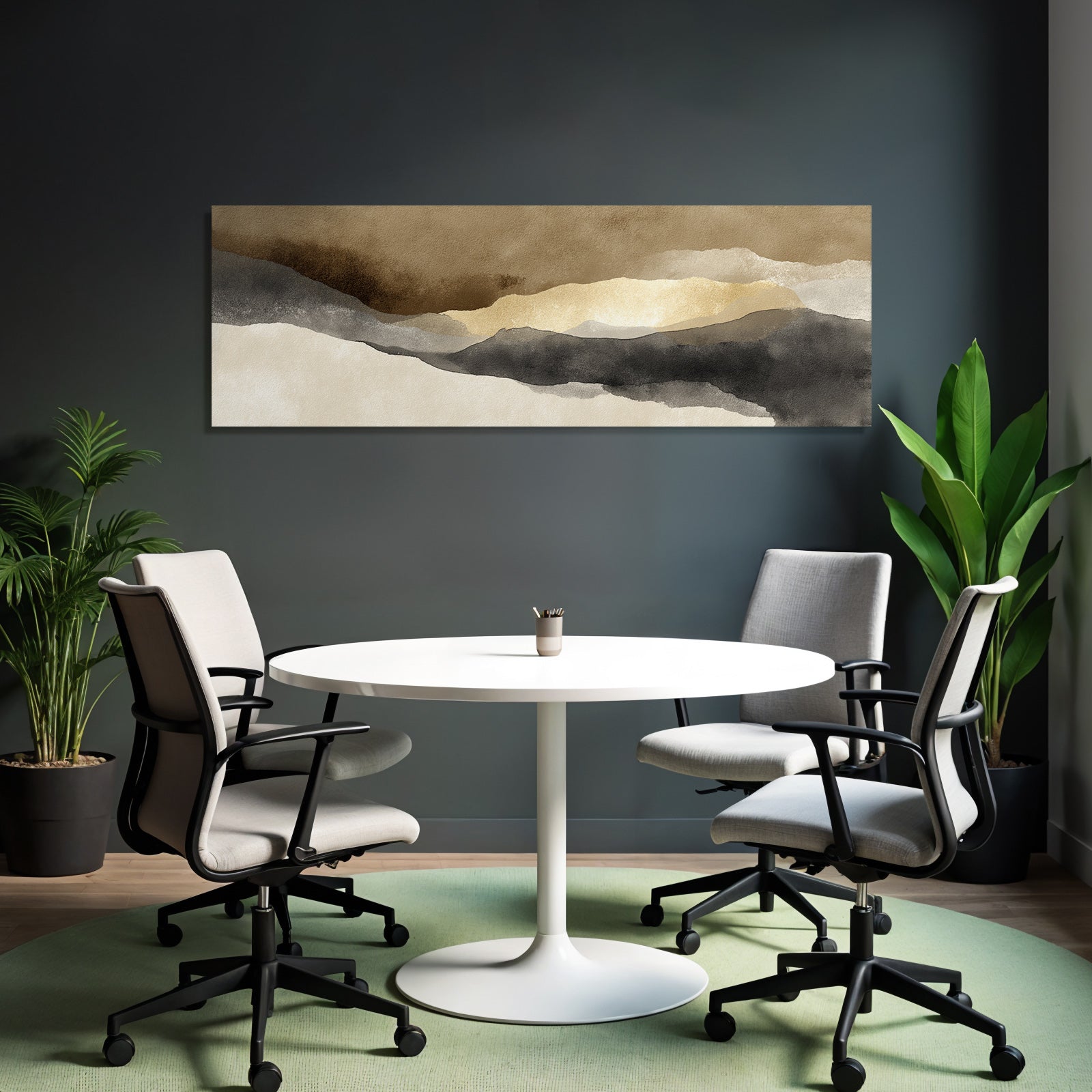 Abstrakte Aquarellgestaltung Erdige Farben